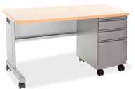 00 Cascade Teacher Desk -Double Cabinet The Cascade Teacher Desk offers a stable, mobile and versatile workspace, integrated wireway and  The two pedestals drawers are Cascade Totes.
