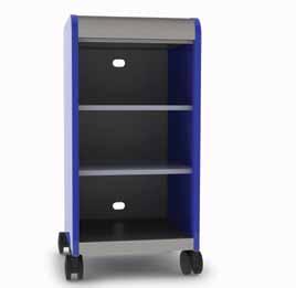 CASCADE MINI CABINET MIDI CABINET Cascade Mini-Cabinet These versatile, mobile storage units with a large capacity and a small footprint are available with either tote trays or shelves and can be