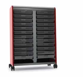 CASCADE MEGA TOWER WARDROBE Cascade Mega-Tower These high-capacity, versatile, mobile storage units are available with either tote trays or shelves and can be fitted with optional locking doors.