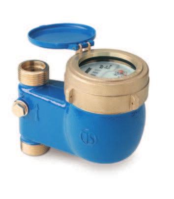 Cold water meters Hot water meters Cartridge meters MNK-ST Multi-jet wet dial meter for cold water upstreaming pipe model The tried and tested wet dial measuring insert in an upstreaming pipe body is