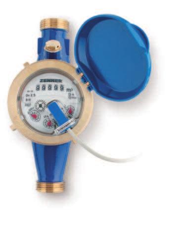 Construction dry dial With this meter, only the turbine functions in the wet chamber.