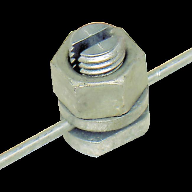 CONNECTORS / JOINTERS Wire connector/joiner Galvanized product. Nut for easy tightening.