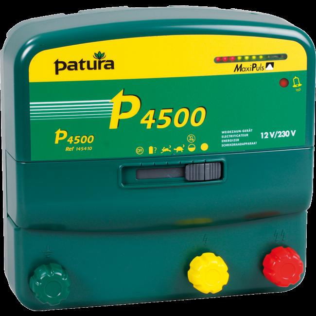 Recommended maximum fence length for light vegetation: 0,0 km (multiple wires). 00-759 Patura energizer, P4500 MaxiPlus Top multifunction energizer for long enclosures with heavy vegetation.
