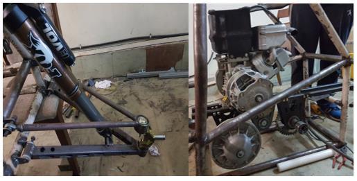progress and the fabrication of rollcage, front and rear