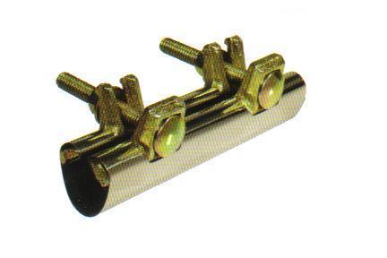 Stainless Pipe Repair Clamps and PVC Compression Couplings * Brass Plated Lug Bolts And Nuts * 301 Stainless w/ Neoprene Gasket 2 Bolt Stainless Steel Pipe Repair Clamp CNC1590 1/2 2 Bolt Stainless