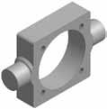 ISO 15552 Cylinders - P1D-S Cylinder mountings Centre trunnion MT4 for P1D-S Intended for articulated mounting of cylinder. This mounting is available for P1D-S and P1D-T.