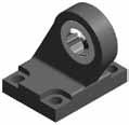 ISO 15552 Cylinders - P1D-S Cylinder mountings Pivot bracket with swivel bearing AB5 Intended for use together with clevis bracket GA.