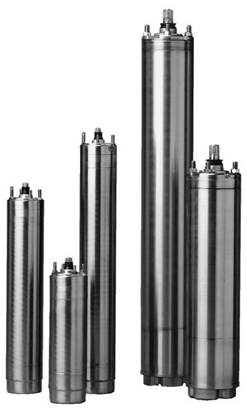 Submersible motors SP A, SP Features and benefits MS motors A complete motor range Grundfos offers a complete submersible motor range in different voltages: Submersible motors, MS: 4" motors,