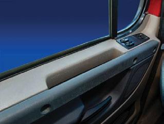 Safety features are also integrated into the door pads with standard illuminated lamps that act