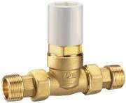 Body made of CW617N brass Plastic handle Male-female swiveling pipe coil  Ø 8