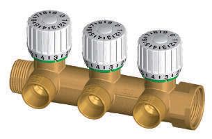 1 BALANCING VALVES MULTIFAR - Brass modular manifold for both domestic services and heating systems.