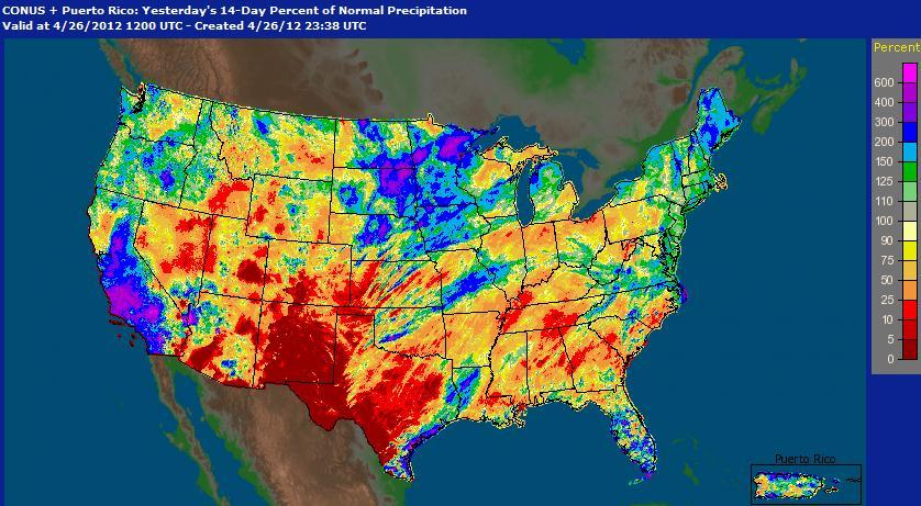 NOAA Precipitation Analysis Past 14