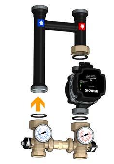 In AL versions with UPM Auto L pump no changes are required for the circulation pumps.