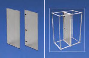 Housings - Server, Patch and Co-location racks (VARICON) Divider panel There are two versions divider panels, blank divider panels and divider panels with three cable entry holes.