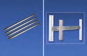1 Depth posts for divided 19-inch - 600 mm (w) Set of 4 depth posts to help the 19-inch profiles to split a 600 mm cabinet. Maximum load bearing with this solution is 450 kg.
