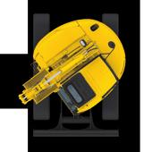 Round Profile of both Front and Rear Portion of the Upper Structure Komatsu tighttail hydraulic excavators allows the machine to work