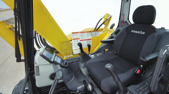 The new higher capacity operator seat has been enhanced to provide more comfort.