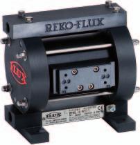 REKO-FLUX AIR-OPERATED DIAPHRAGM PUMP TYPE RFML 1 IN POLYPROPYLENE (PP) OR POLYTETRAFLUORETHYLENE (PTFE), 3 /8 ELECTRICALLY CONDUCTIVE FOR USE IN HAZARDOUS AREAS ACCORDING TO DIRECTIVE 94/9/EC-ATEX1a