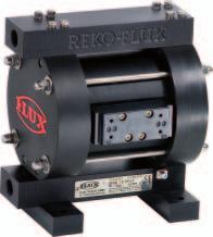 REKO-FLUX AIR-OPERATED DIAPHRAGM PUMP TYPE RFML 15 IN POLYPROPYLENE (PP) OR POLYTETRAFLUORETHYLENE (PTFE), 1 /2 ELECTRICALLY CONDUCTIVE FOR USE IN HAZARDOUS AREAS ACCORDING TO DIRECTIVE