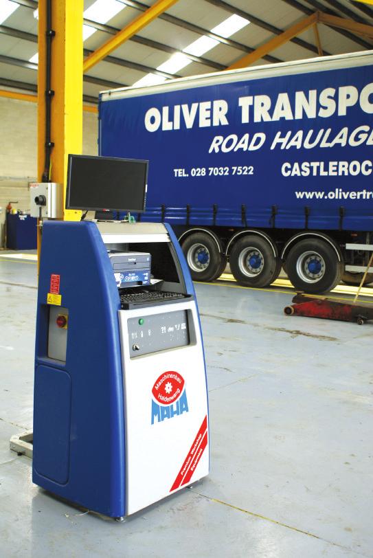 Oliver Transport's new Maha brake testing unit We already did a lot of outside vehicle repair and recovery work, apart from maintaining our own fleet, and this new workshop will enable us to expand