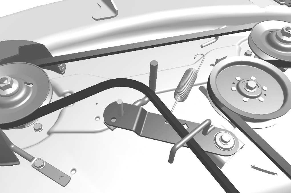 Remove drive belt: F c UTION: void injury! omponents are installed under spring tension. Wear eye protection and use proper tools when installing and removing components with spring tension.