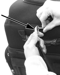 Make sure that your Backrest, Seat & Sissybar Bag does not touch the exhaust or other non-moving components, as well, as they may be damaged from contact with, or damage, the accessory.