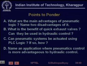 Name an application where pneumatic control is more advantageous to hydraulic control, so I have