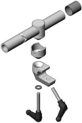 Options 9-3 Standard Articulating Gun Bar This gun bar is used with the tube adapter shipped with the spray gun. It clamps onto 1-in. diameter mounting bars.