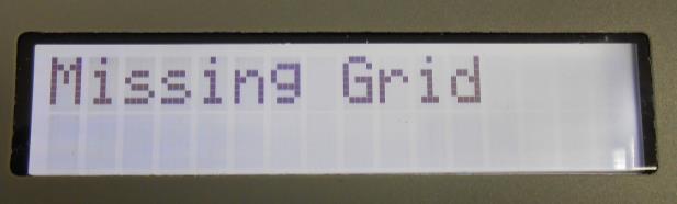 Note: When an ABB inverter is powered without the AC, Missing Grid will be displayed on screen. 3. Once the display is active on the ABB inverter, enter parameter settings mode.