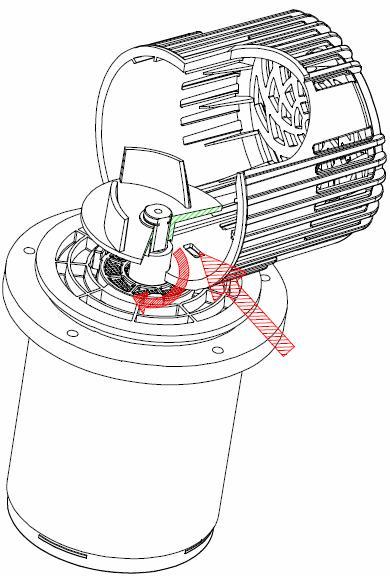 Remove the volute by removing the five (5) screws and while pulling lightly outward from the pump body. Inspect the intake O-ring for nicks or breaks.