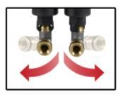 instructions reported in the instructions enclosed with the supplied components. HOW TO USE THE FLOWMETER The brass modular manifold is available in the version with built-in flow control flowmeters.