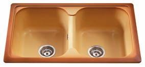LIL 80 2 2 bowl synthetic sink Measure: 80 x 50 cm Cabinet measure: 80 cm Built-in plan G-4 black LIL 80