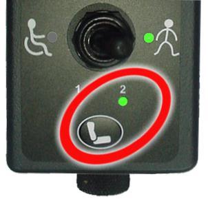 Seat Function 2 Mode To adjust Seat Function 2, use the joystick Forward/Reverse. Moving the joystick right while in Seat Function 1 also selects Seat Function 2.