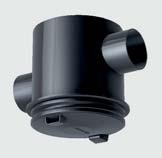 Inlet nd outlet Ø... vilble options for synthetic mteril pipes in: PEHD (ccording to EN 59); PVCHT, PP or AS, drop height 0 mm.