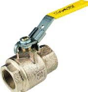 All Products Brochure Standard Ball Valve Ratings Bronze Valves: 600 psig CWP, Cold, Non-shock.