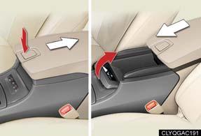 Topic 5 Driving Comfort Console Boxes Front To open, press the