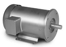 Standard-E & Super-E Stainless Steel, Totally Enclosed, C-Face 200 & 7 Volt 1/2 thru 2 6C thru 14TC Applications: Food processing, packaging, outdoor and highly corrosive environments.