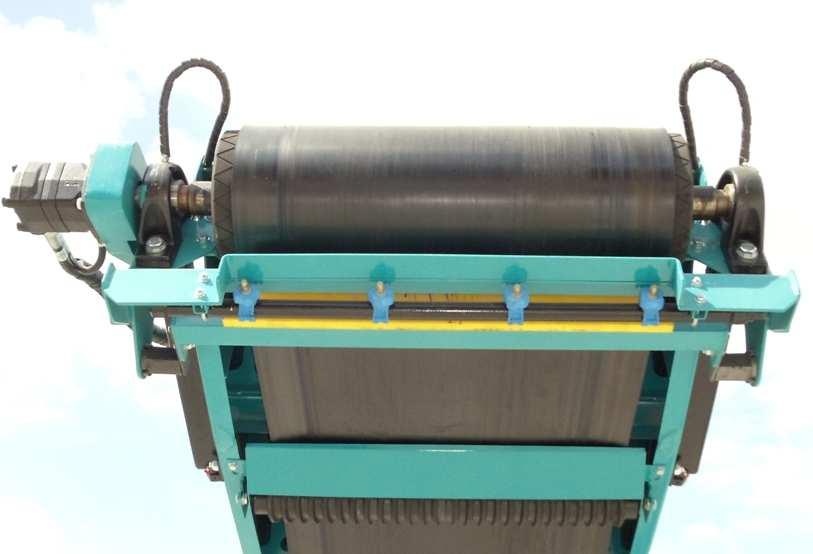 Product Conveyor Conveyor type: Troughed belt conveyor Design: Belt type: Hydraulic raise & lower facility to aid rebar removal &