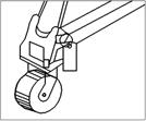 Each hoisting unit shall have its rated load clearly marked and shall be legible from ground or floor. Inspect safety cables in caster frames for proper attachment, fraying or any damage.