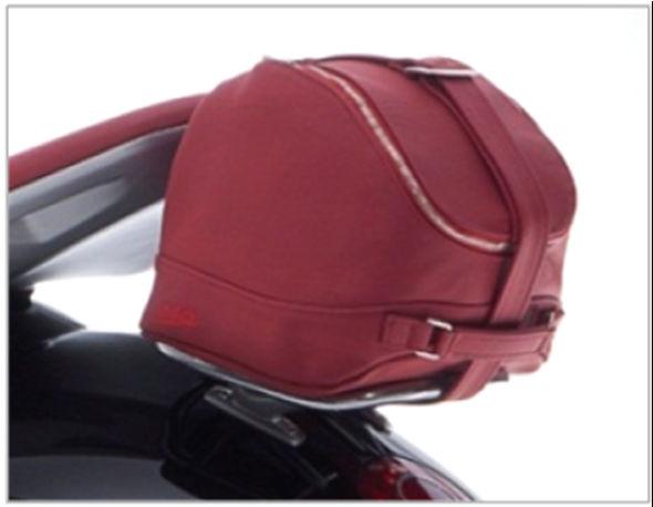 Helmet bag- 1B0000XXX Handmade helmet bag available in material that matches the OEM saddle grey and red) and in genuine leather (black and natural leather) and fits the 946 helmet.