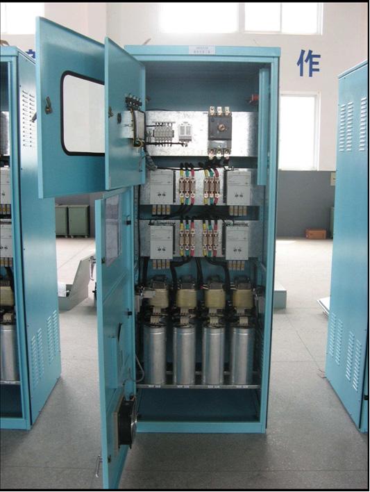 s PFC controller BR6000-T mounted in the upper door Terminal unit with fuses Thyristor modules TSM-LCseries PFC capacitors with harmonic