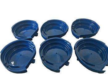 feeder bowl. The main colour for the Polyurethane coating is Blue or green colour.