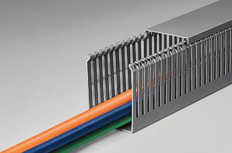 Rigid PVC HelaDuct HTWD-PN for small-diameter wires T1E wiring ducts are used in control panels, switching systems, and especially electronic control systems.