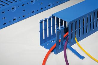 Blue PVC HelaDuct HTWD-PWB for intrinsically safe wiring HelaDuct HTWD-PWB blue wiring ducts are used to identify intrinsically safe wiring, for instance in chemical plants or anywhere where