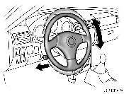 Tilt steering wheel Outside rear view mirrors Power rear view mirror control SB13049 SB13050 SB13099 To change the steering wheel angle, hold the steering wheel, push the lock release lever, tilt the