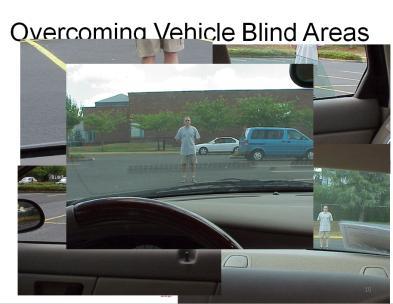 Slide 9 Overcoming Vehicle Blind Area (Click through the layered photos) In the old days of driver training and instruction knowing where a vehicle was and the space it occupied was known as fender