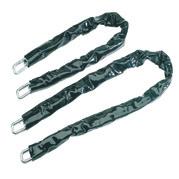 SECURITY HARDWARE Heavy Duty Round Link Security Chains Hardened round link with PVC sheath for protection For domestic and industrial applications Chain Link Length Code Part No Thickness (mm) (M)