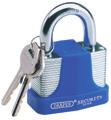 34 Keyed Alike Padlocks x 6 Draper security rating: 5/10 Pack of 6 solid brass bodied padlocks with identical keys, ideal for multiple-users Mushroom pin tumblers Special bumper to prevent damage to