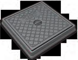 Square Manhole over - EN 124 Standard, lass 250, D400 - Single hinged cover to