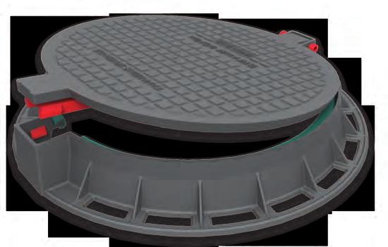 ircular Manhole over ID 1035.SD - EN 124 Standard, lass 250, D400, E600 - Single hinged cover to 115 - Easy opening with a special wrench - EPDM Gasket - Ventilated / Non-Ventilated ID 1035.